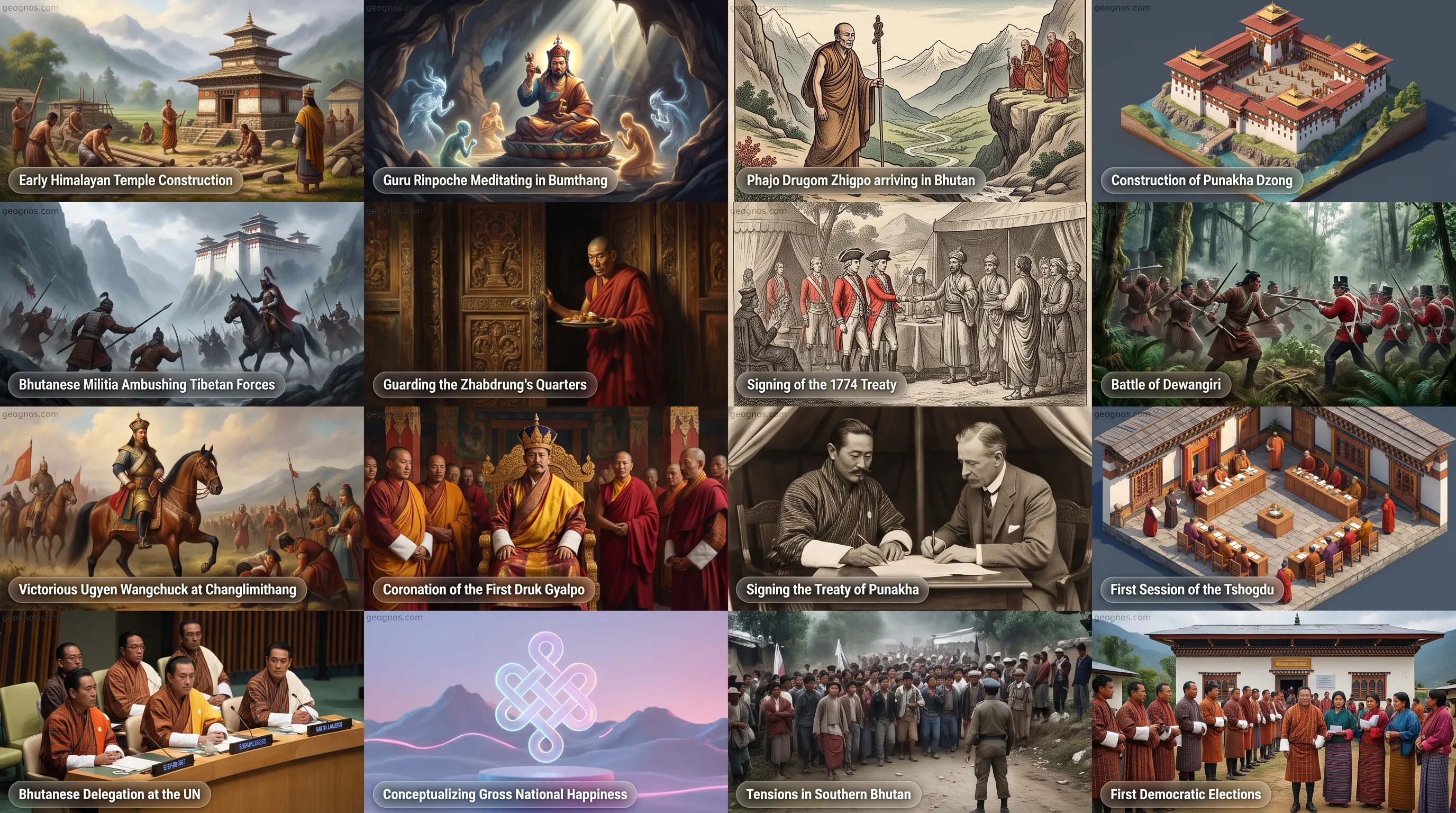 Construction of Kyichu and Jambay Lhakhang