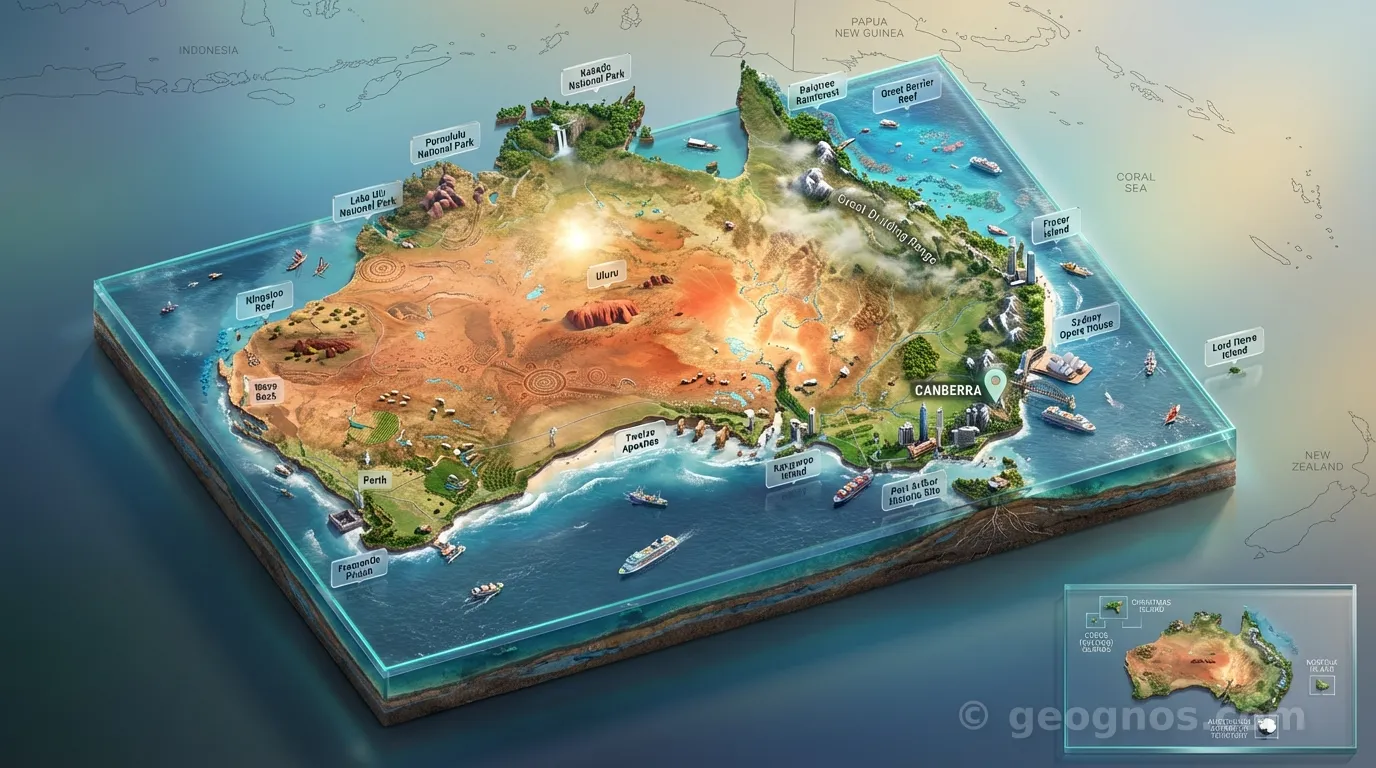3D map of Australia