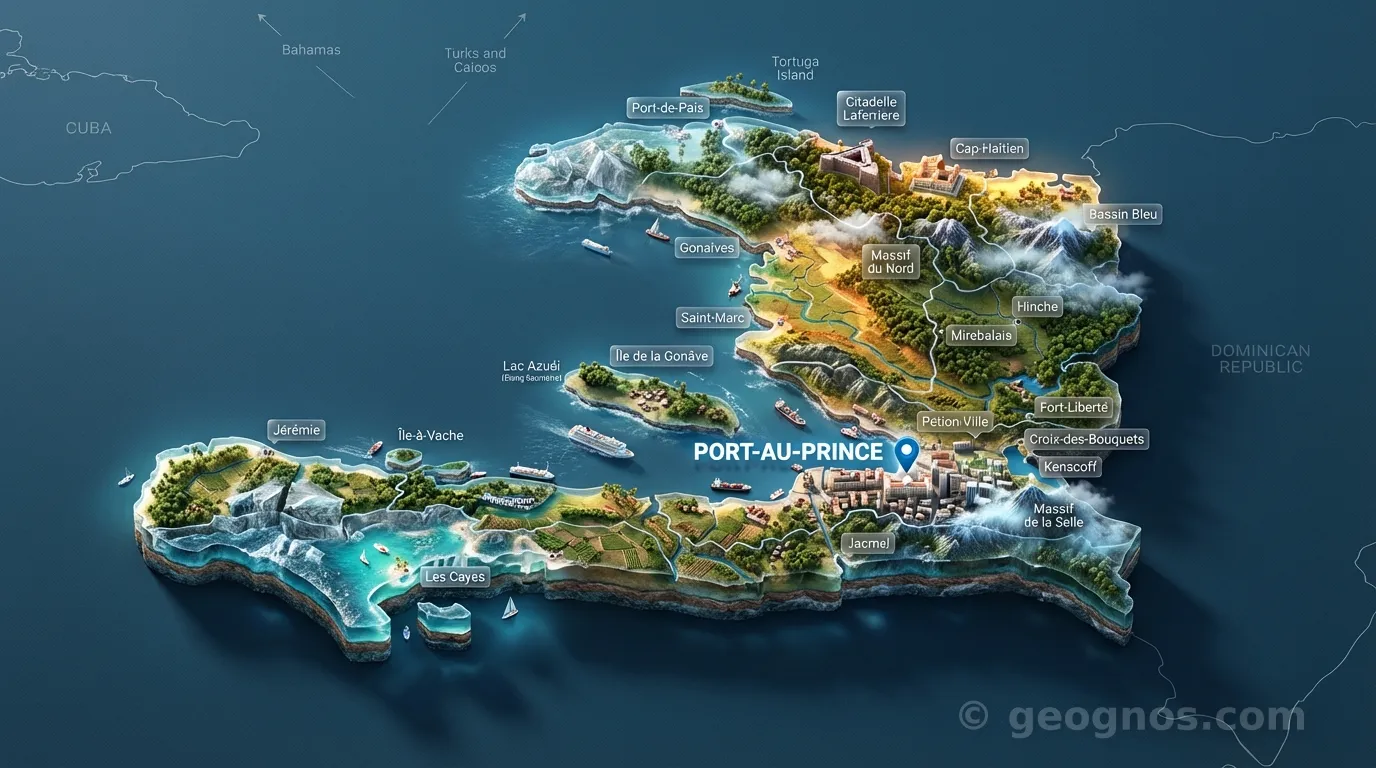 3D Diorama Map of Haiti