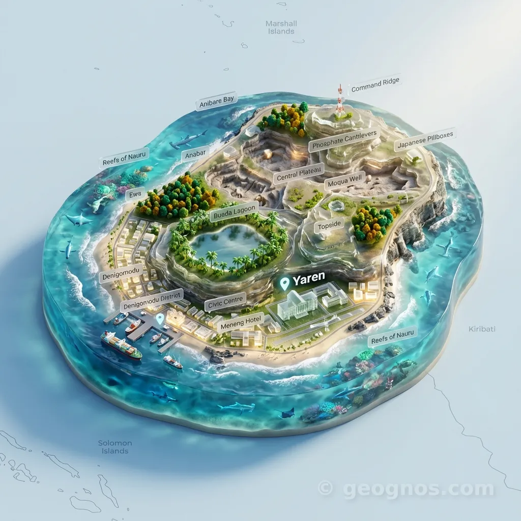 3D Diorama Map of Nauru