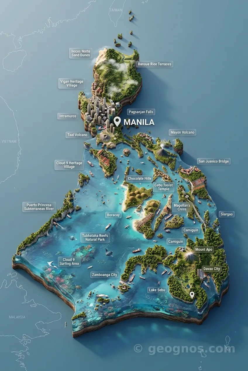 3D Diorama Map of Philippines