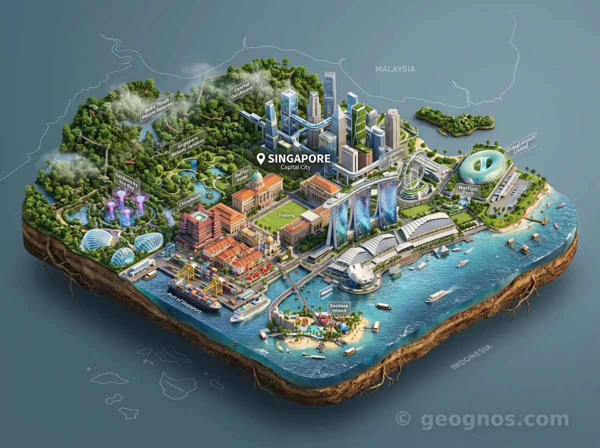 3D Diorama Map of Singapore
