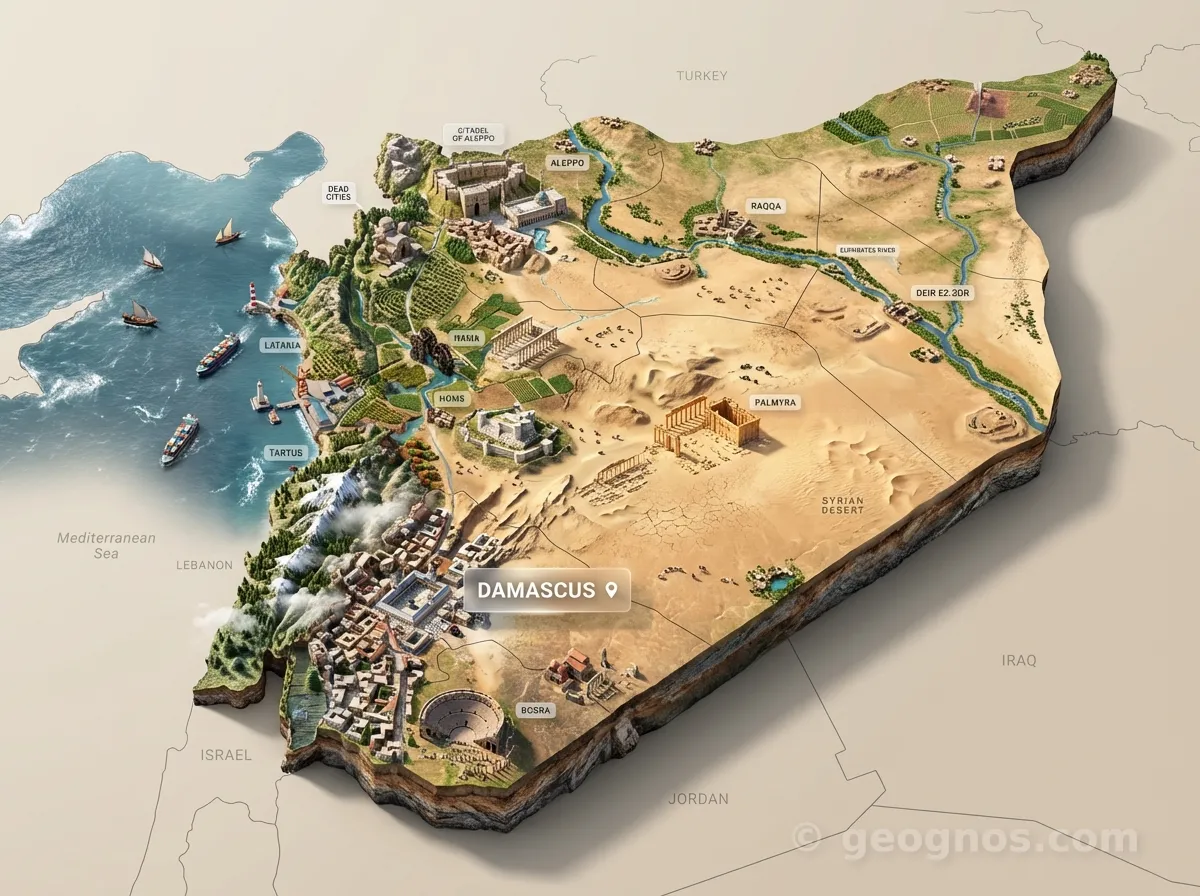 3D Diorama Map of Syria