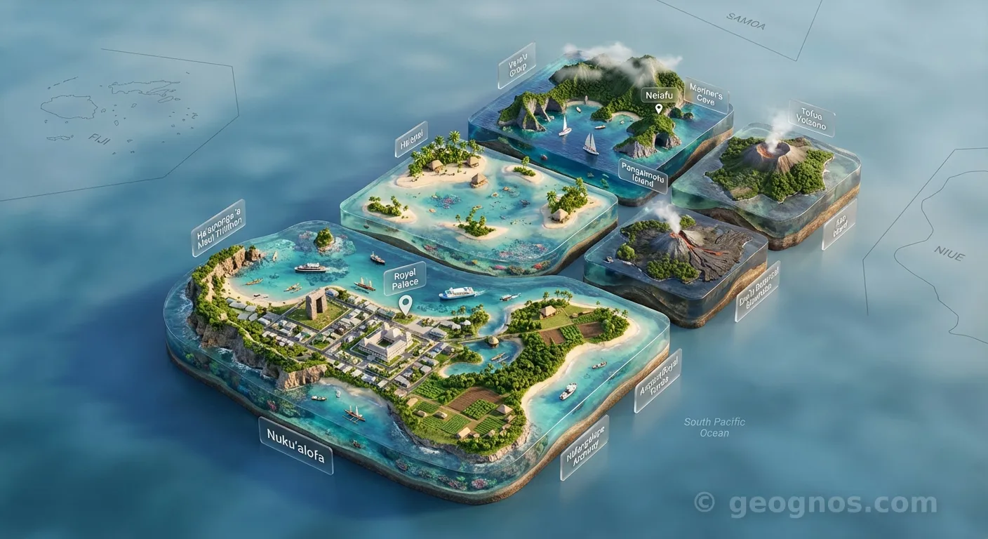 3D Diorama Map of Tonga